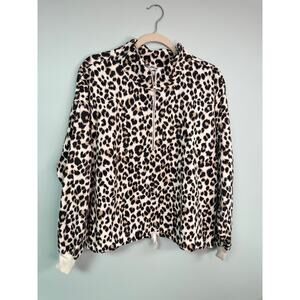 NWT! Old Navy Cinch Waist Oversized Jacket - Large -Cheetah Print